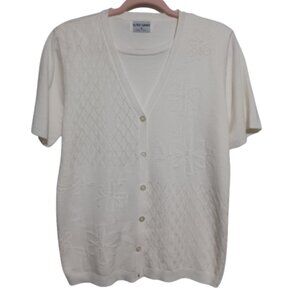 Vintage Alfred Dunner USA Women's Cardigan with Attached Tank Top Size S